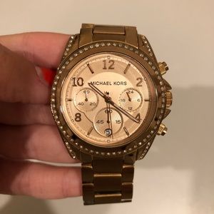Michael Kors Rose gold chronographic watch